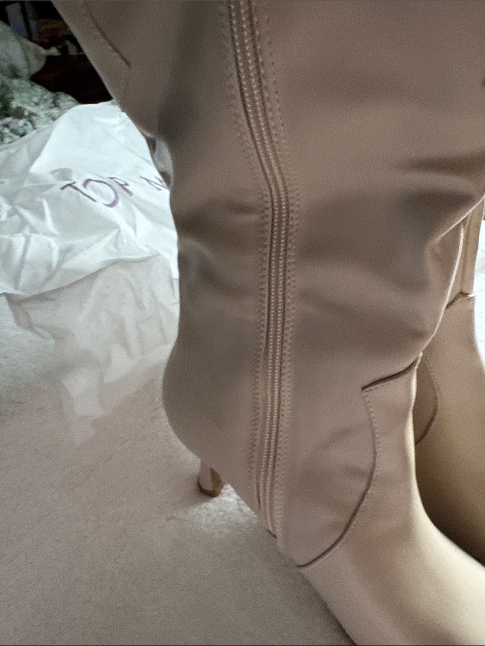 TOP Moda Ivory Boots - Picture 6 of 7